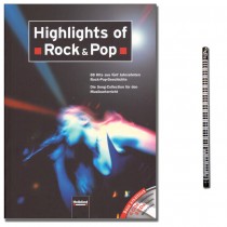 Highlights of Rock & Pop - Liederbuch mit Musik-Bleistift 
