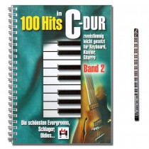 100 Hits in C-Dur Band 2 mit Musik-Bleistift Verlag Nr. BOE7743
